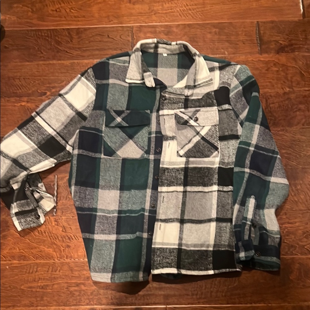 Plaid Button-Up Shirt